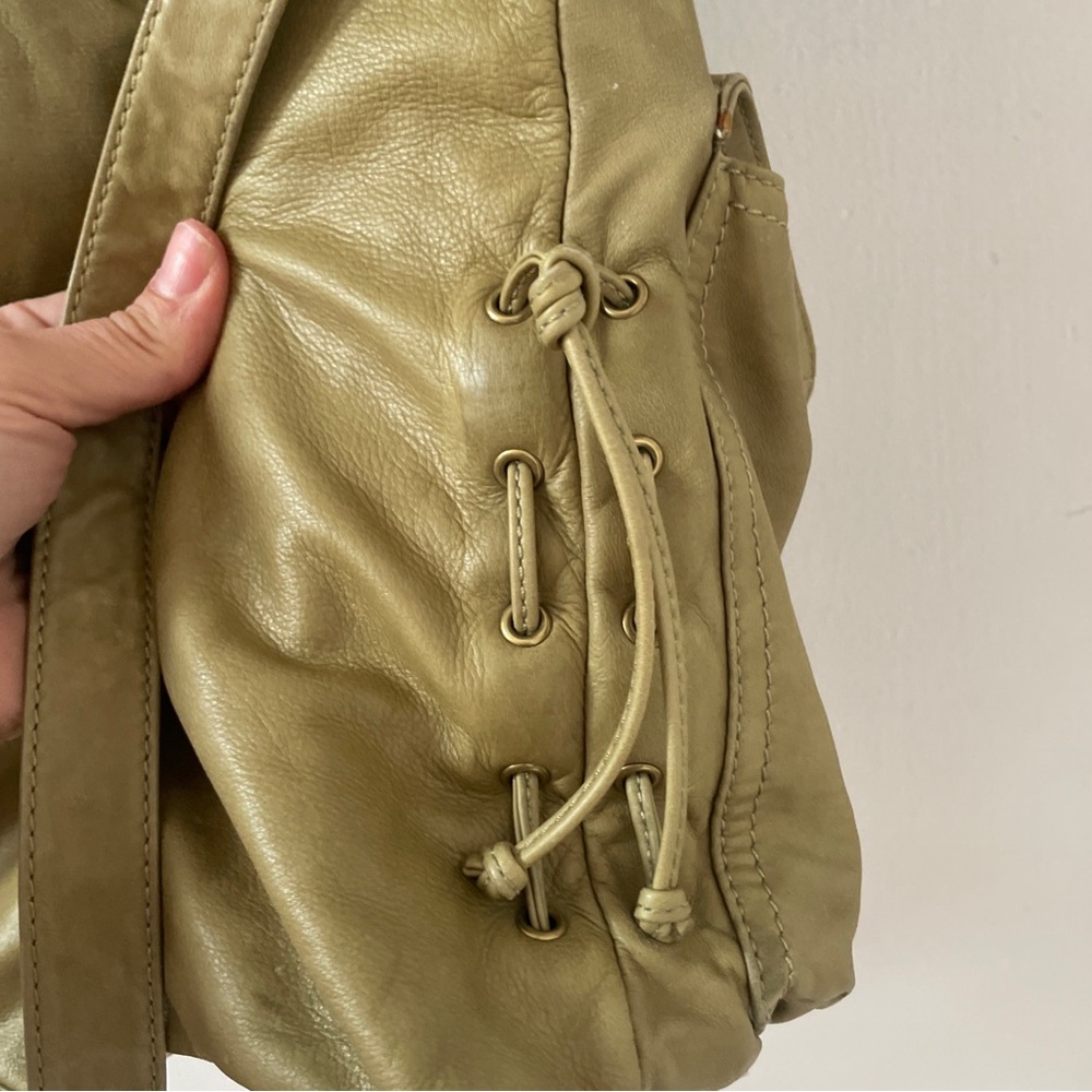 Authentic Hobo Brand Army Olive Green Real Leather Large Bag - Picture 6 of 13